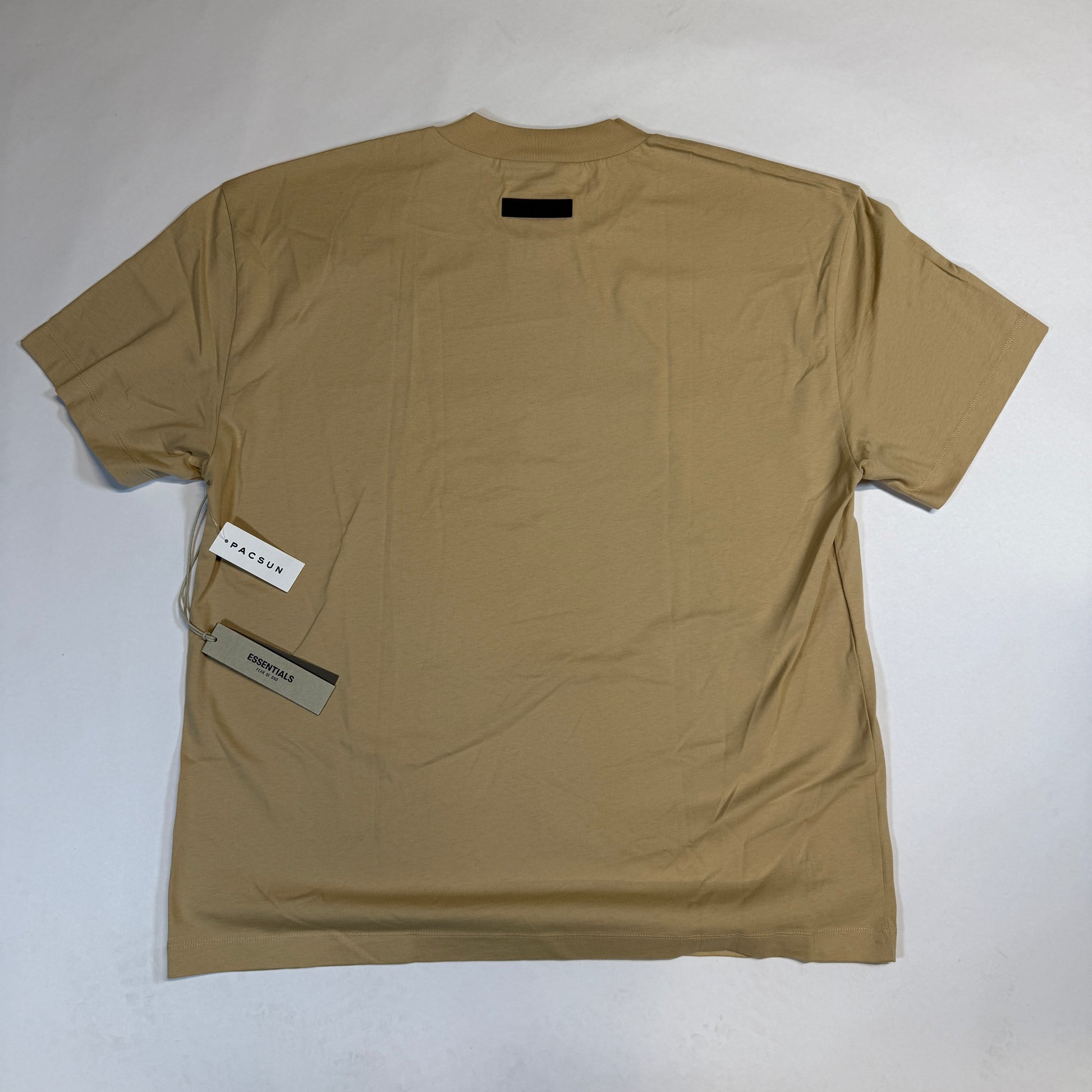 Essentials Fear of God Sand SS T-Shirt Back of Shirt