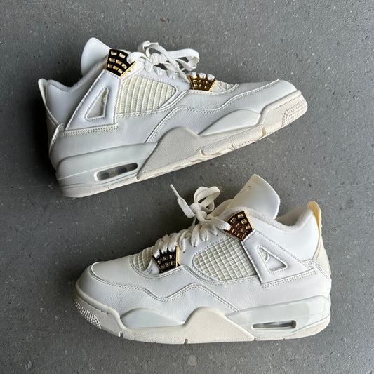 Jordan 4 Retro Metallic Gold (Women's) *pre-owned* (Size 10W/8.5M)