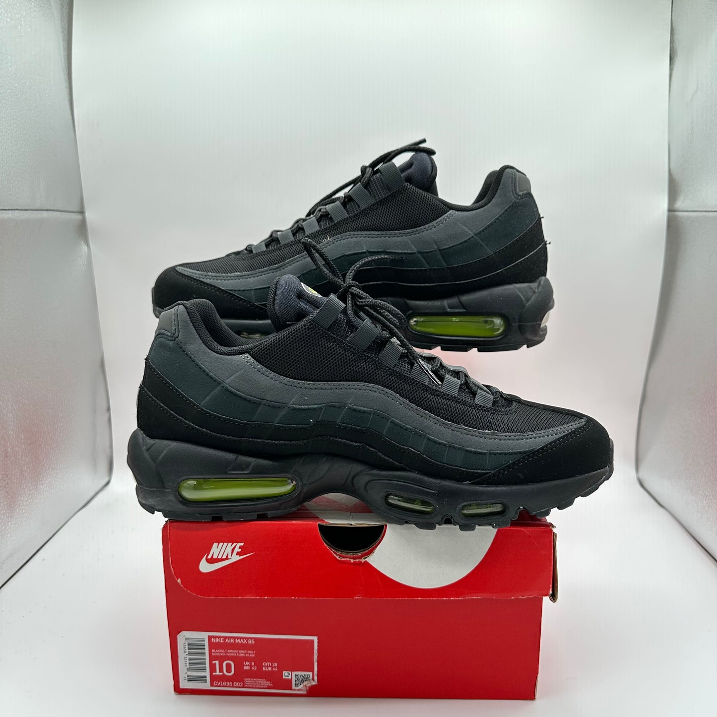 Nike Air Max 95 Retro Logo Black Grey Volt