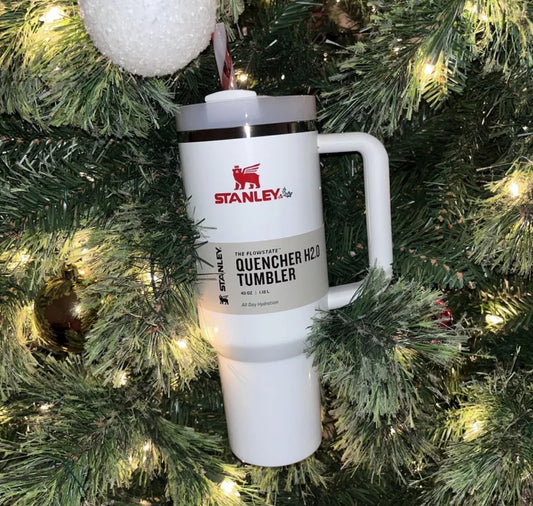 Stanley Christmas Mistletoe Edition 40oz White Tumbler