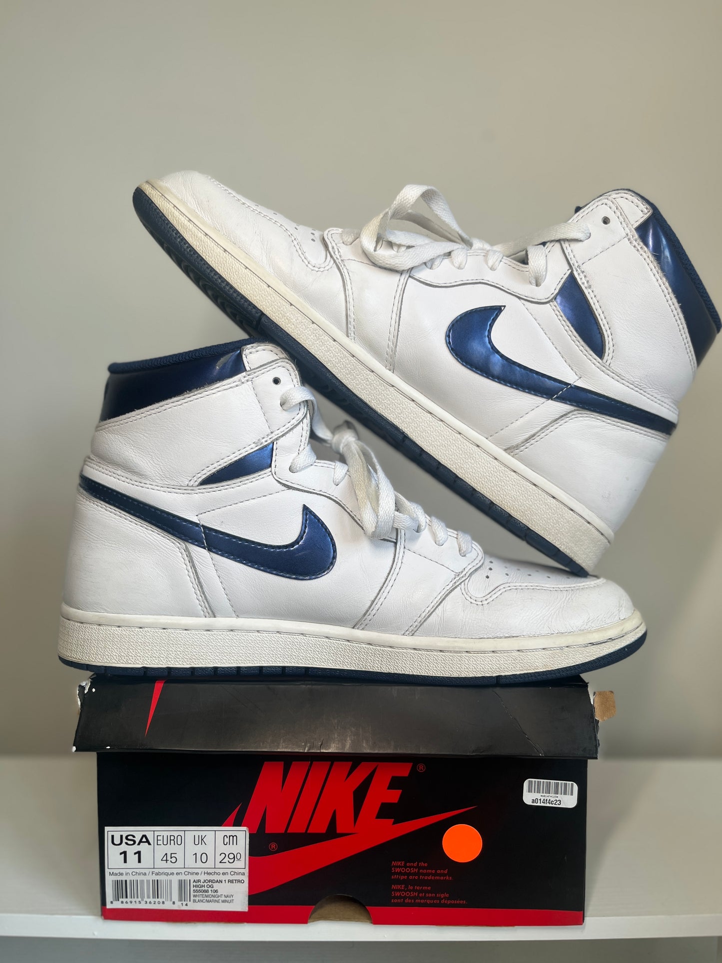 Air Jordan 1 Retro High OG Metallic Navy (2016) *pre-owned* (SIZE 11)