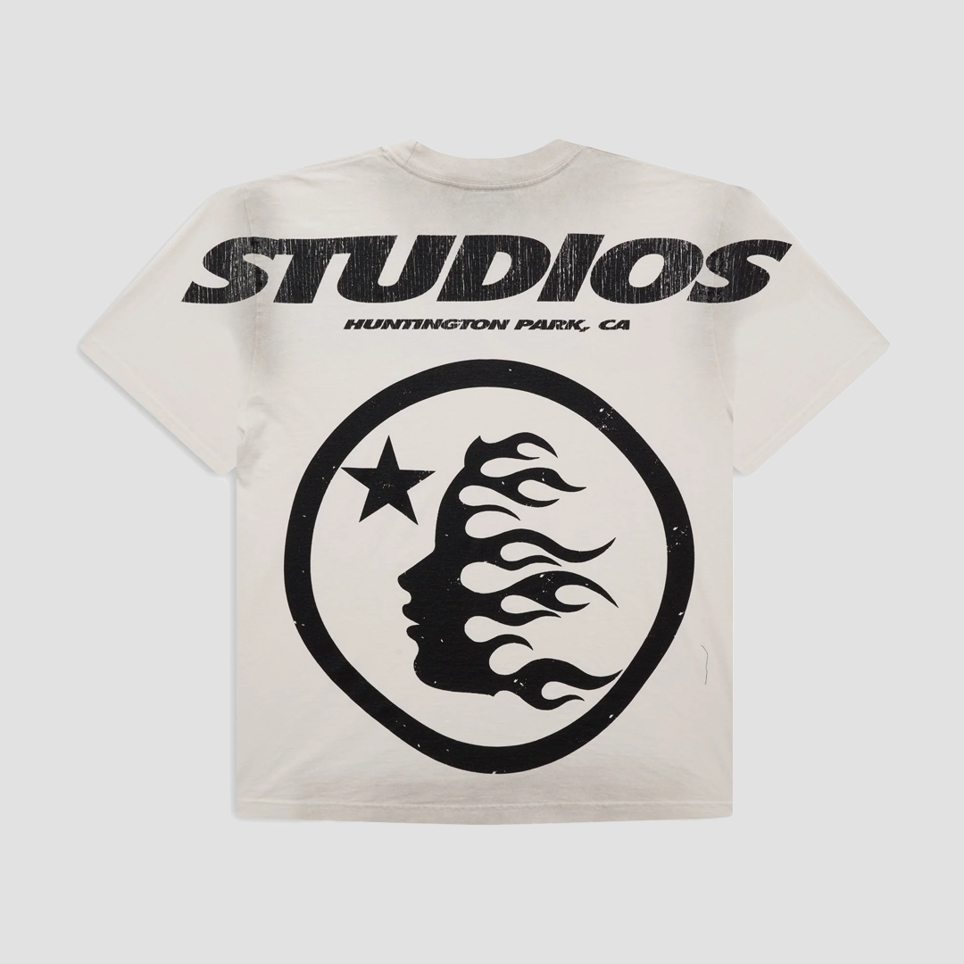 Hellstar Studios White/Red Cartoon Logo T-Shirt