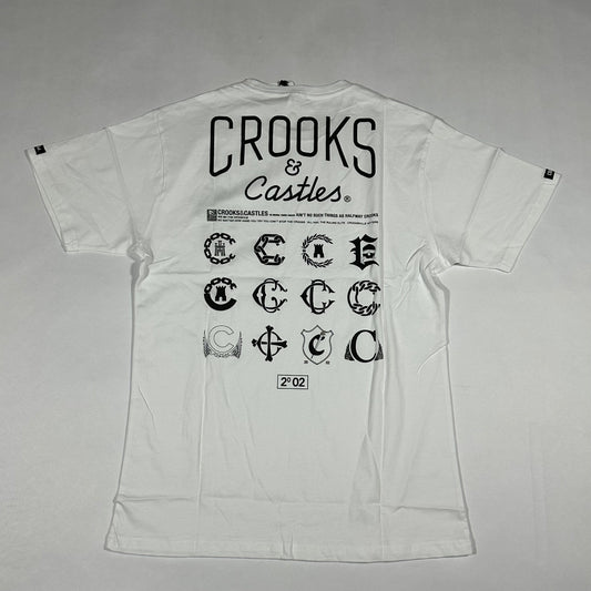 Crooks and Castles White T-Shirt - Medium