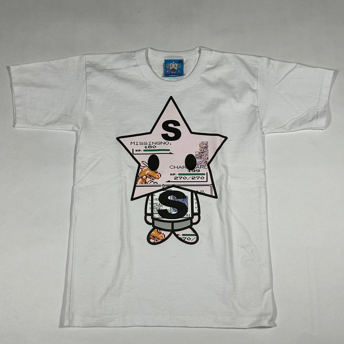 Sukamii Starboy Pokemon Gltich Graphic Tee - White - Small