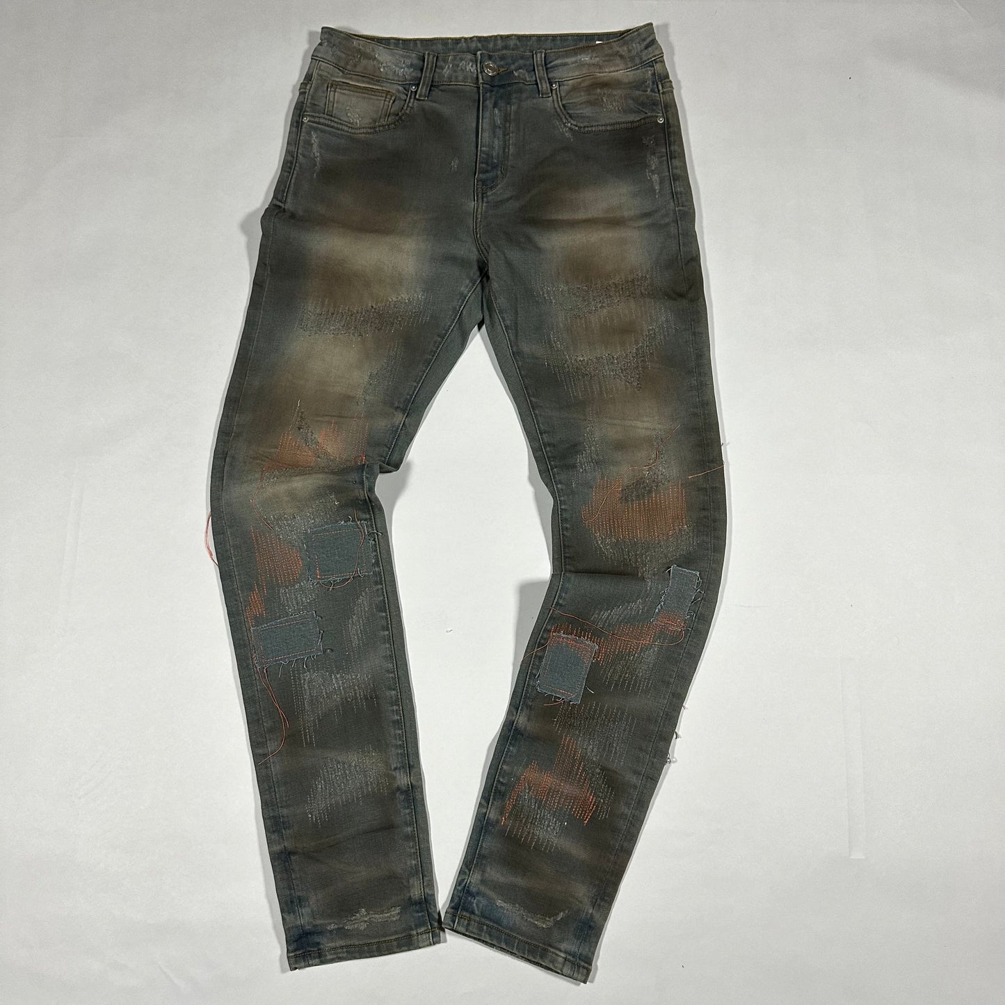 Distressed Embellish Jeans - 32x32