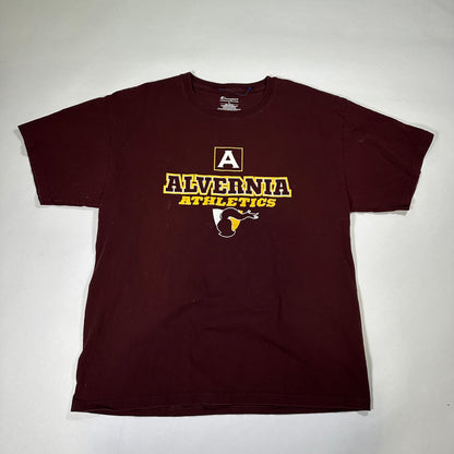 Champion Alvernia Athletics Burgundy T-Shirt *pre-owned*