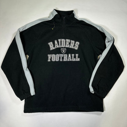 Reebok Las Vegas Raiders Oversized Fleece Quarter Zip *pre-owned*