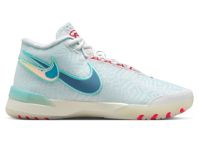 Nike LeBron NXXT Genisus White Aurora Green Siren Red Aegean Storm - Kicks Collective PA - Nike - HF0712-101-3.5 - sneakers - Y / 1.5W