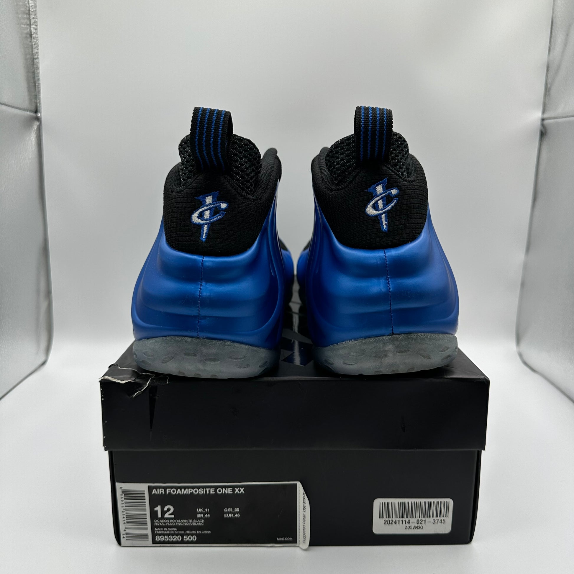 Nike Air Foamposite One Royal Blue XX 20th Anniversary (2017) Back of Shoes