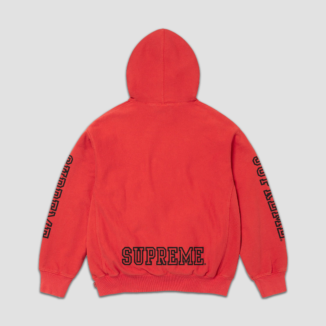 Supreme Collegiate Sleeve Hooded Sweatshirt Burnt Red