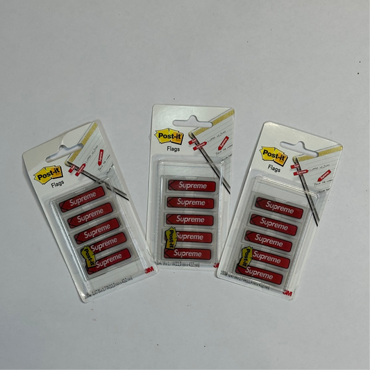 Supreme Post it Flags Red front of 3 post-it flags