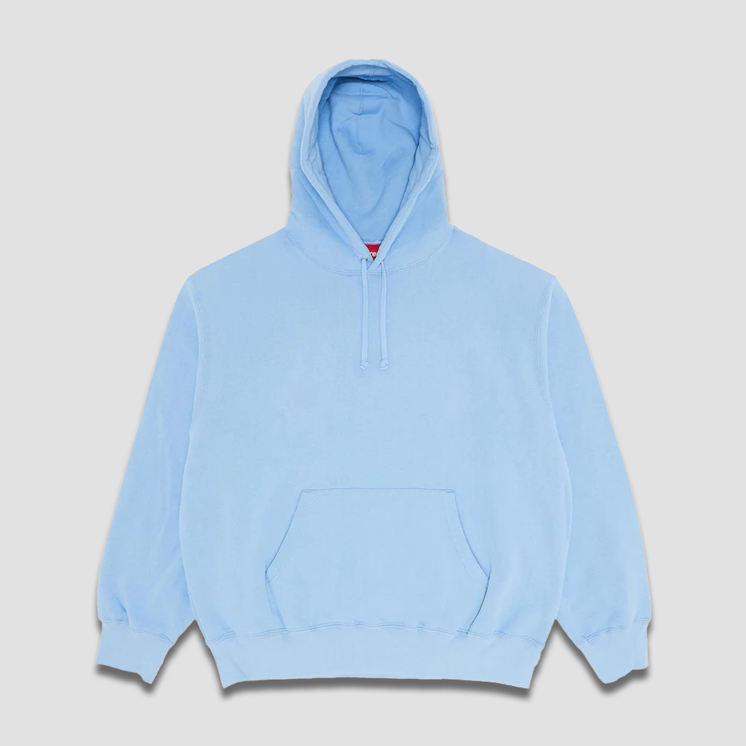 Supreme Satin Applique Hooded Sweatshirt (FW24) Light Blue