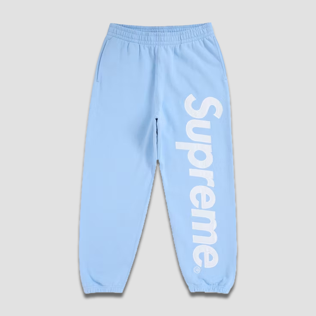 Supreme Satin Applique Sweatpant (FW24) Light Blue