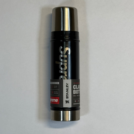 Supreme Stanley 20 oz. Vacuum Insulated Bottle Black front of bottle