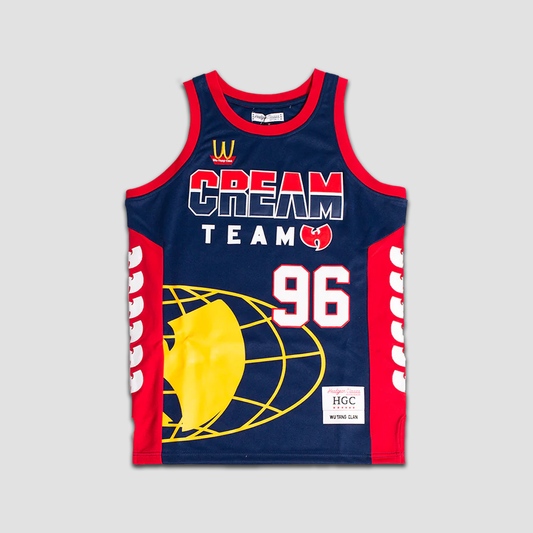 Wu Tang Globe Basketball Jersey (Blue/Red)