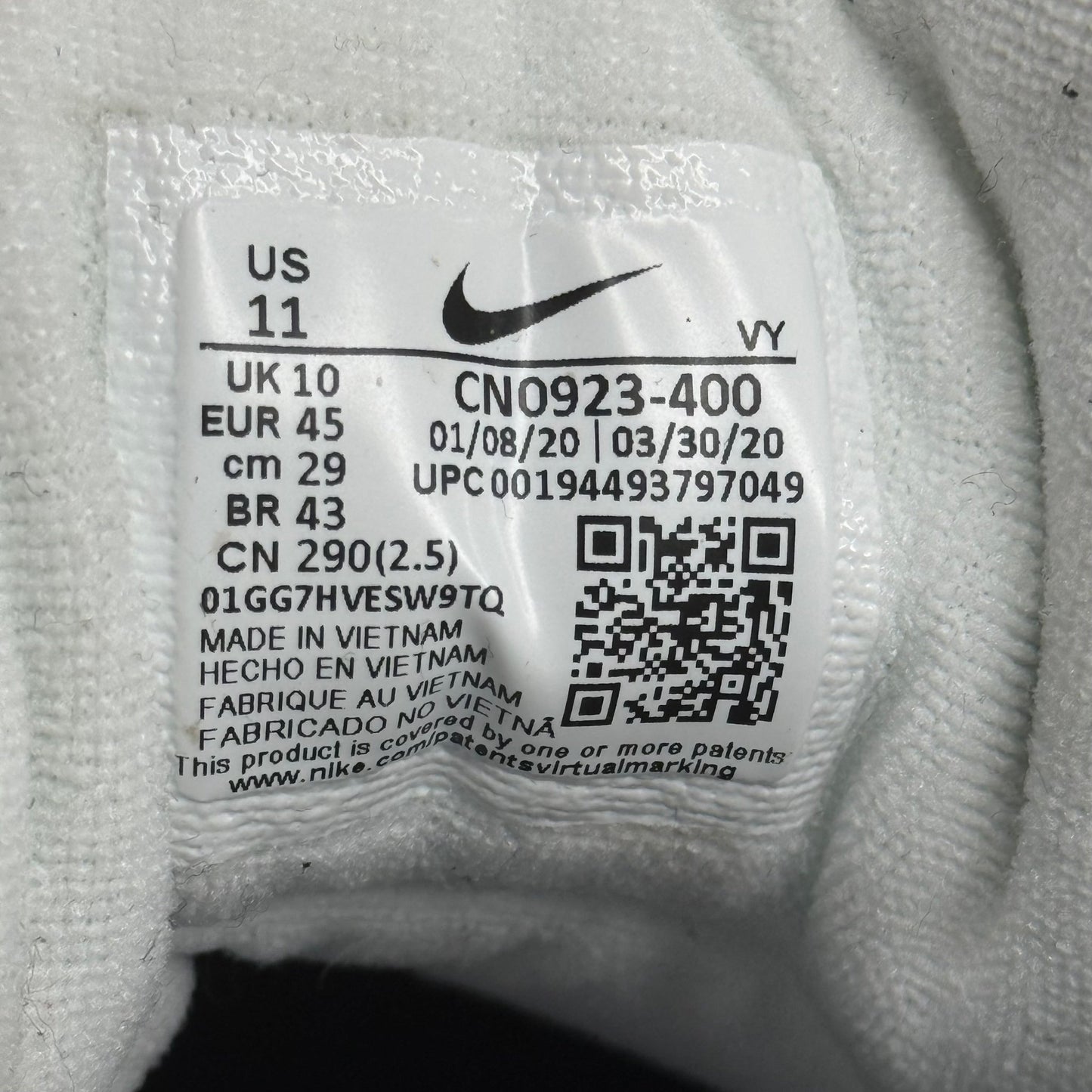 Nike Air Trainer 3 USA (2020) *pre - owned* SIZE 11 - Kicks Collective PA - Nike - CN0923-400 - Men's Shoes - 11M/12.5W - Pre - Owned