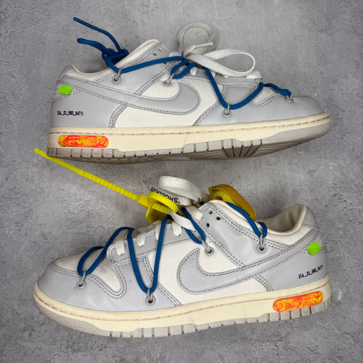 Nike Dunk Low Off-White Lot 10 *pre-owned* SIZE 8.5