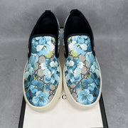 Gucci GG Supreme Canvas Slip-On 'Blue Floral' *pre-owned* SIZE 10
