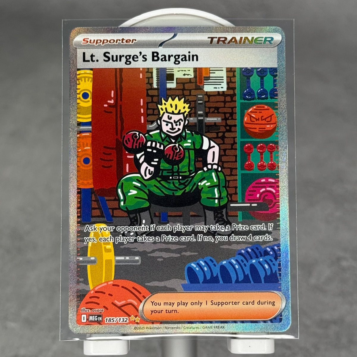 Lt. Surge's Bargain - 185/132 - ME01: Mega Evolution (MEG) - Kicks Collective PA - POKEMON - POKEMON SINGLES - Accessories - OS - Brand New - No Box