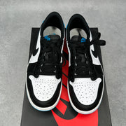 Jordan 1 Retro Low OG Black Dark Powder Blue *pre-owned* SIZE 9