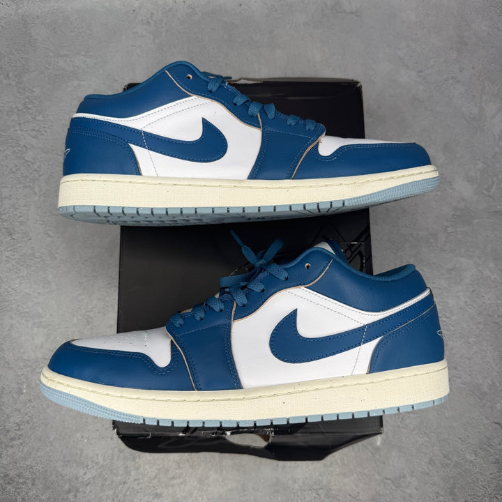 Jordan 1 Low Industrial Blue *pre - owned* SIZE 13 - Kicks Collective PA - Jordan - FN5214-141 - Men's Shoes - 13M/14.5W - Pre - Owned
