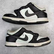 Nike Dunk Low Black Bright Mandarin Mini Swoosh (GS) *pre-owned* SIZE 6.5Y