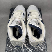 Jordan 4 Retro Midnight Navy FACTORY FLAW UPSIDE DOWN SWOOSH