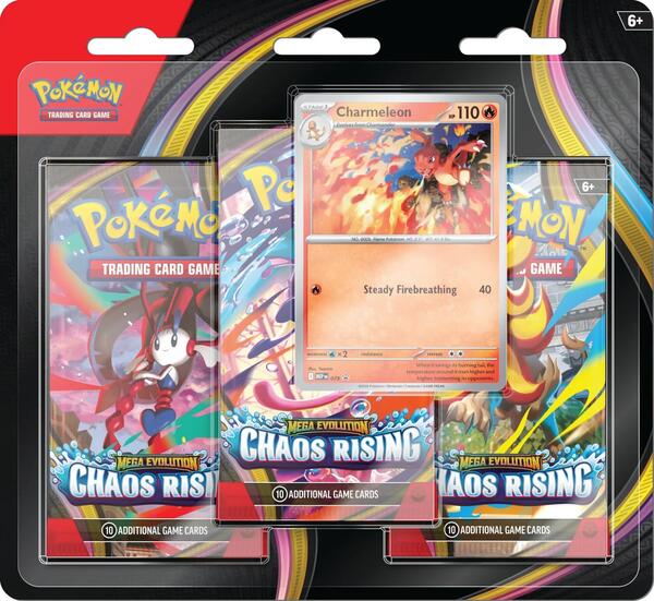 2026 Pokémon Mega Evolution Chaos Rising Charmeleon 3 Pack Blister - Kicks Collective PA - Pokemon - Pokemon - Accessories - OS - Brand New