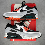 Nike Air Max 90 White Orange Black *pre-owned* SIZE 9