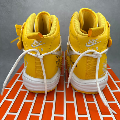Nike Air Force 1 Mid SP Off-White Varsity Maize *pre-owned* SIZE 11