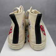 Converse Chuck Taylor All Star 70 Hi Comme des Garcons PLAY White *pre-owned* SIZE 10