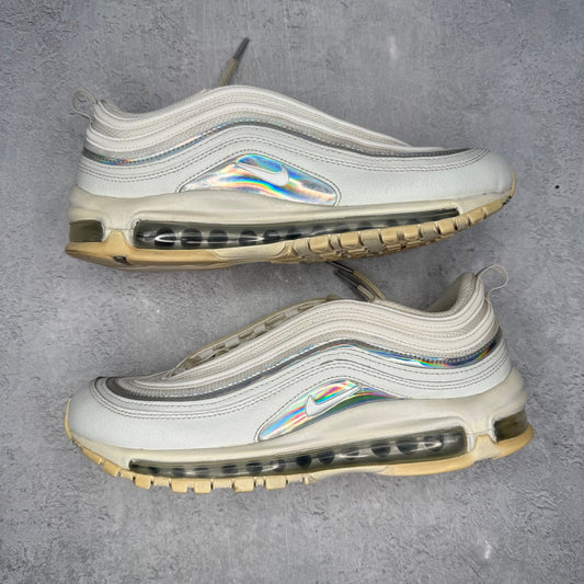 Nike Air Max 97 Iridescent White (Women's) *pre - owned* SIZE 9.5W - Kicks Collective PA - Nike - CJ9706-100 - Women's Shoes - 8M/9.5W - Pre - Owned - No Box