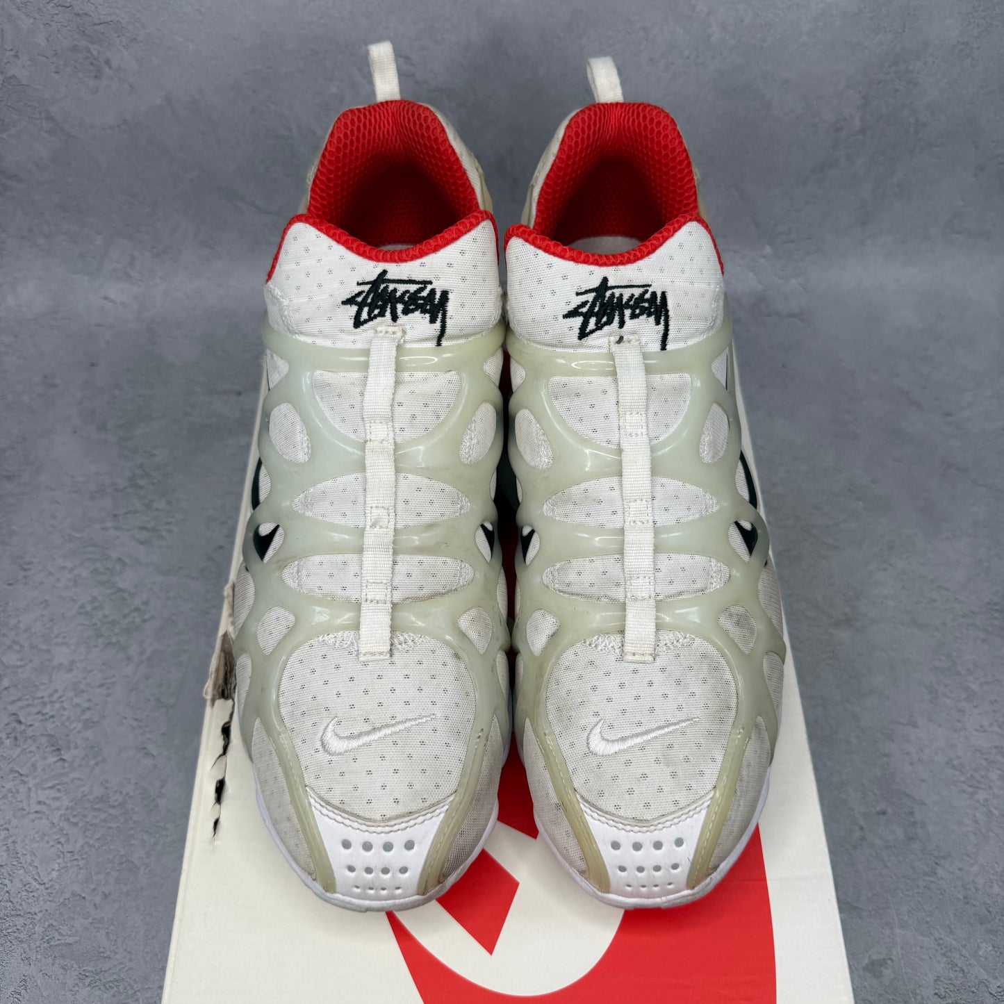 Nike Air Kukini Spiridon Cage 2 Stussy White *pre-owned* SIZE 12
