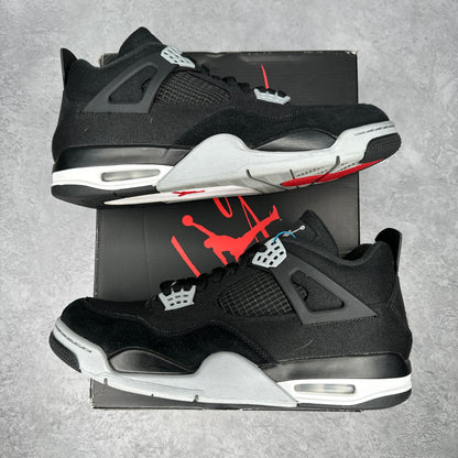 Jordan 4 Retro SE Black Canvas CLEAN *pre-owned* SIZE 13