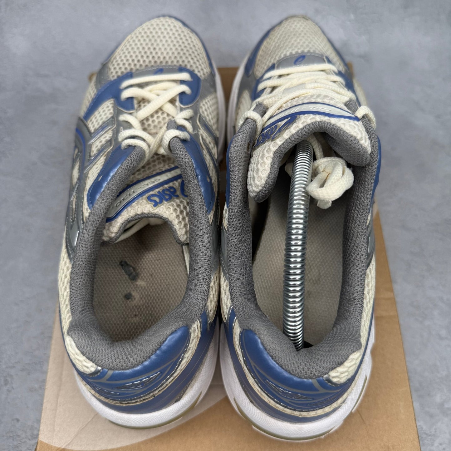 ASICS Gel - 1130 Cream Blueberry *pre - owned* SIZE 9.5 - Kicks Collective PA - ASICS - 1203A609 - 101 - Men's Shoes - 9.5M/11W - Pre - Owned