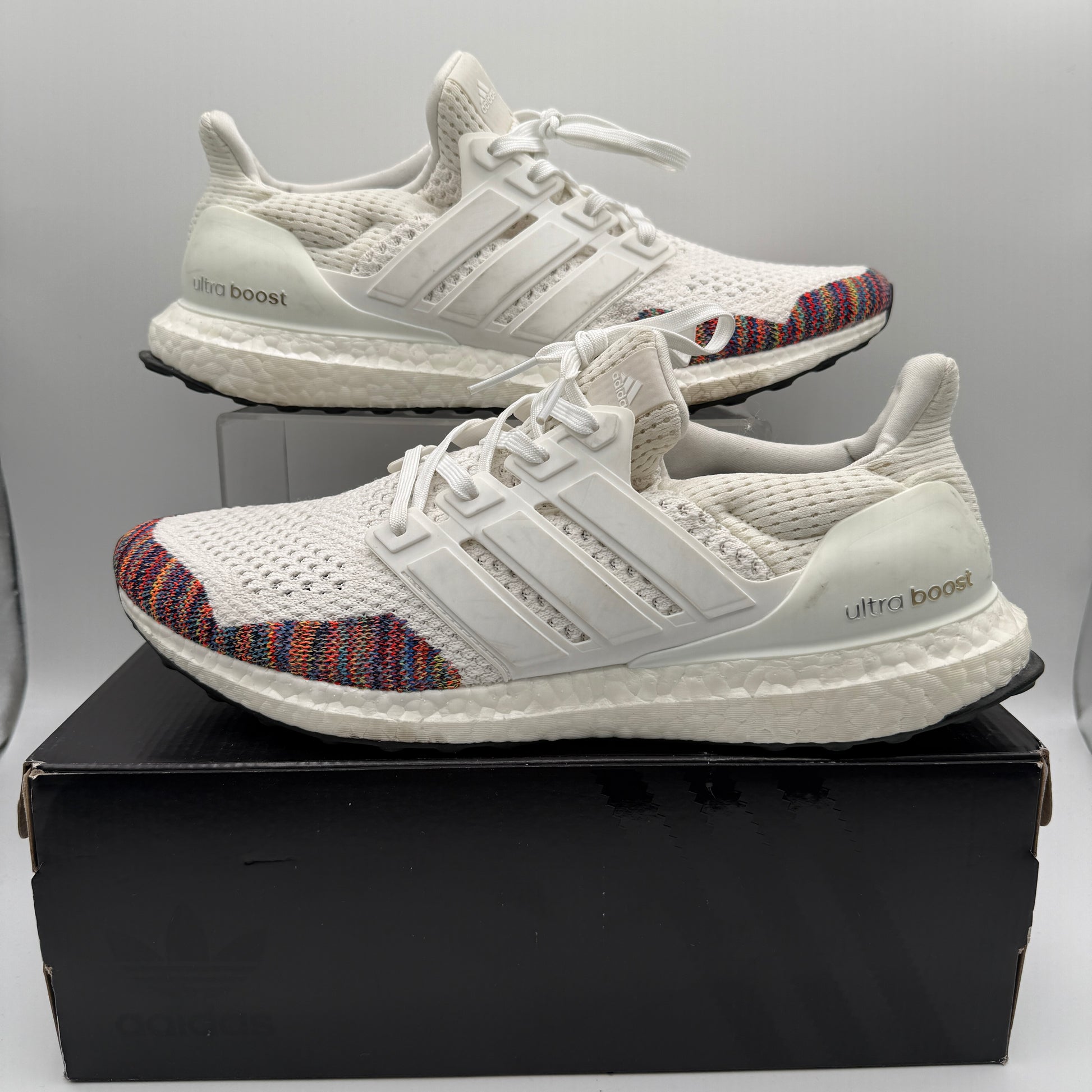 adidas Ultra Boost 1.0 Multi-Color Toe White outside of shoe