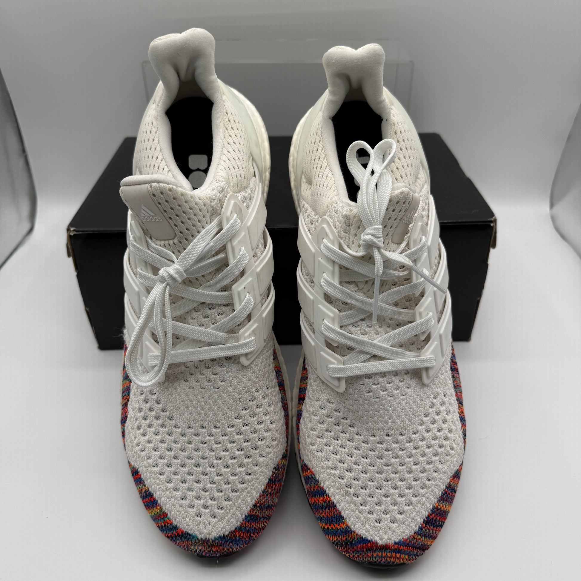 adidas Ultra Boost 1.0 Multi-Color Toe White front of shoe