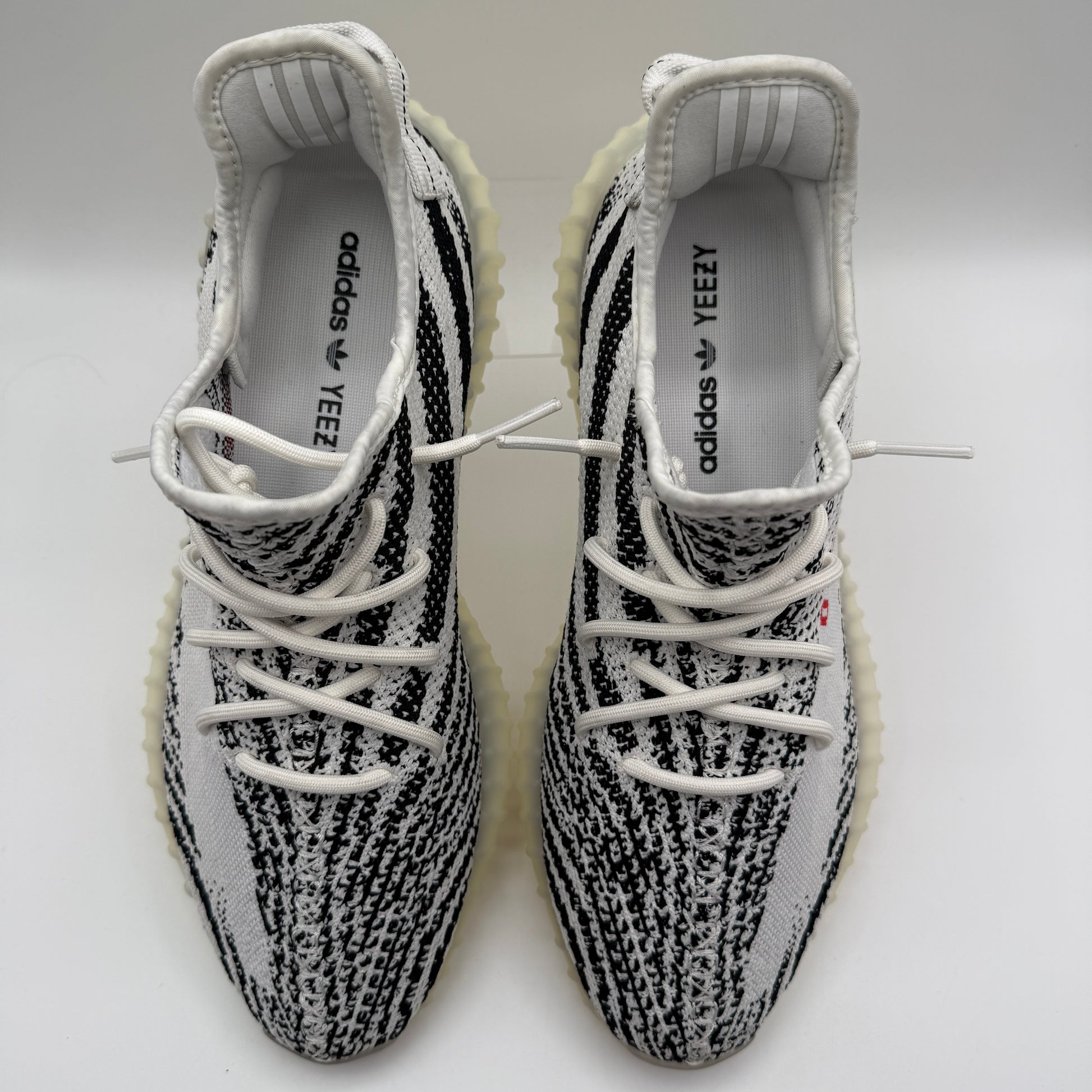 adidas Yeezy Boost 350 V2 Zebra top of shoe