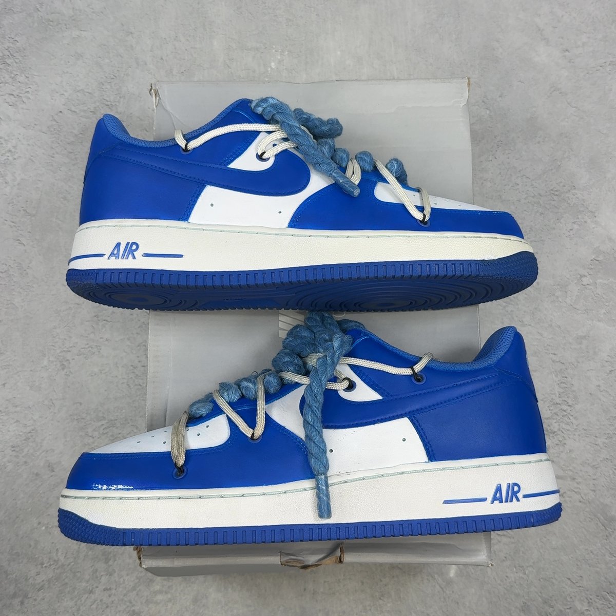 Nike Air Force 1 Low '07 Medium Blue Custom 10 (Pre-Owned) - front