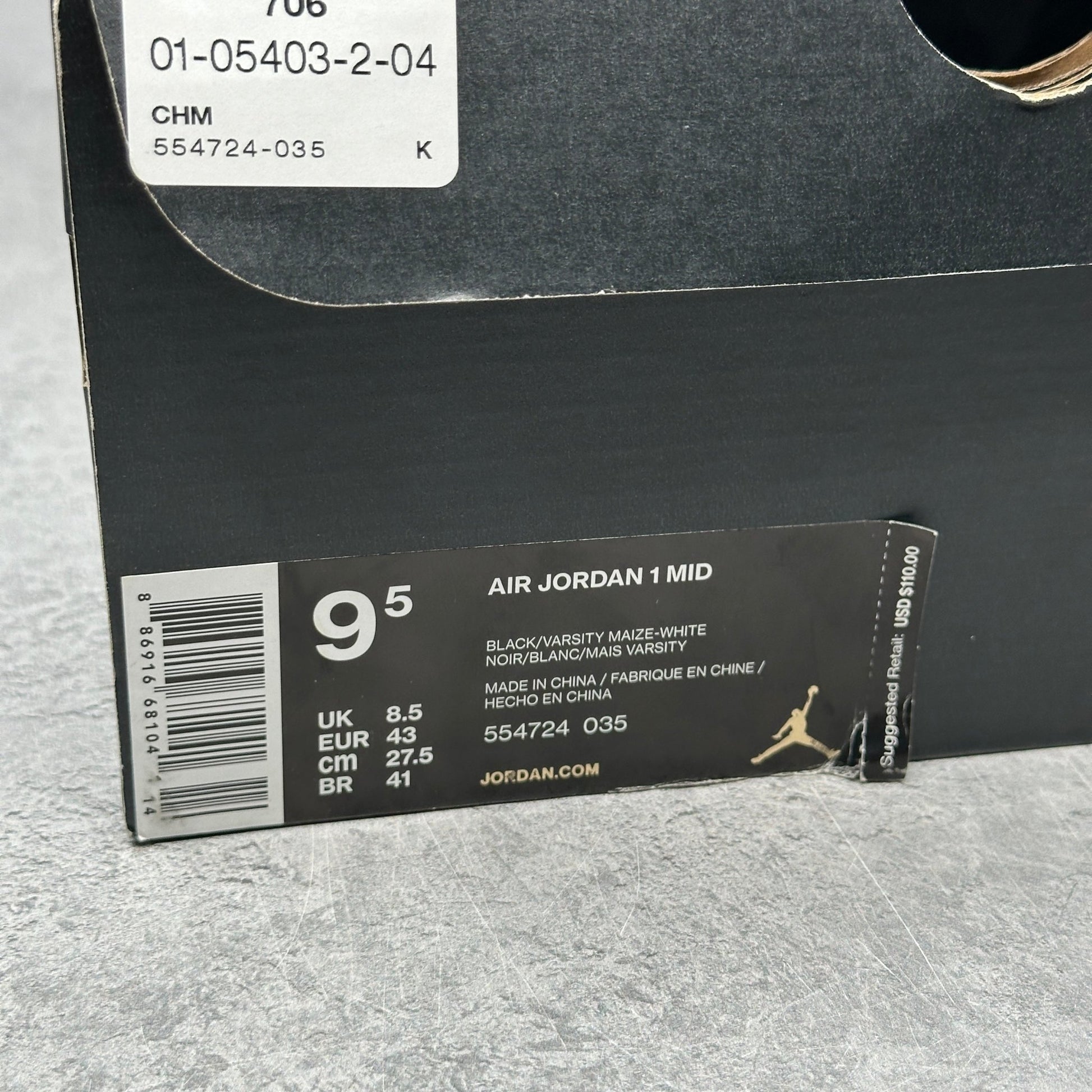 Jordan 1 Retro Mid New Love (2017) *pre - owned* SIZE 9.5 - Kicks Collective PA - Jordan - 554724-035 - Men's Shoes - 9.5M/11W - Pre - Owned