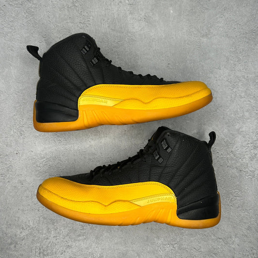 Jordan 12 Retro Black University Gold *pre - owned* SIZE 8 - Kicks Collective PA - Jordan - 130690-070 - Men's Shoes - 8M/9.5W - Pre - Owned - No Box