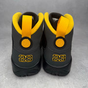 Jordan 9 Retro Dark Charcoal University Gold *pre-owned* SIZE 9.5