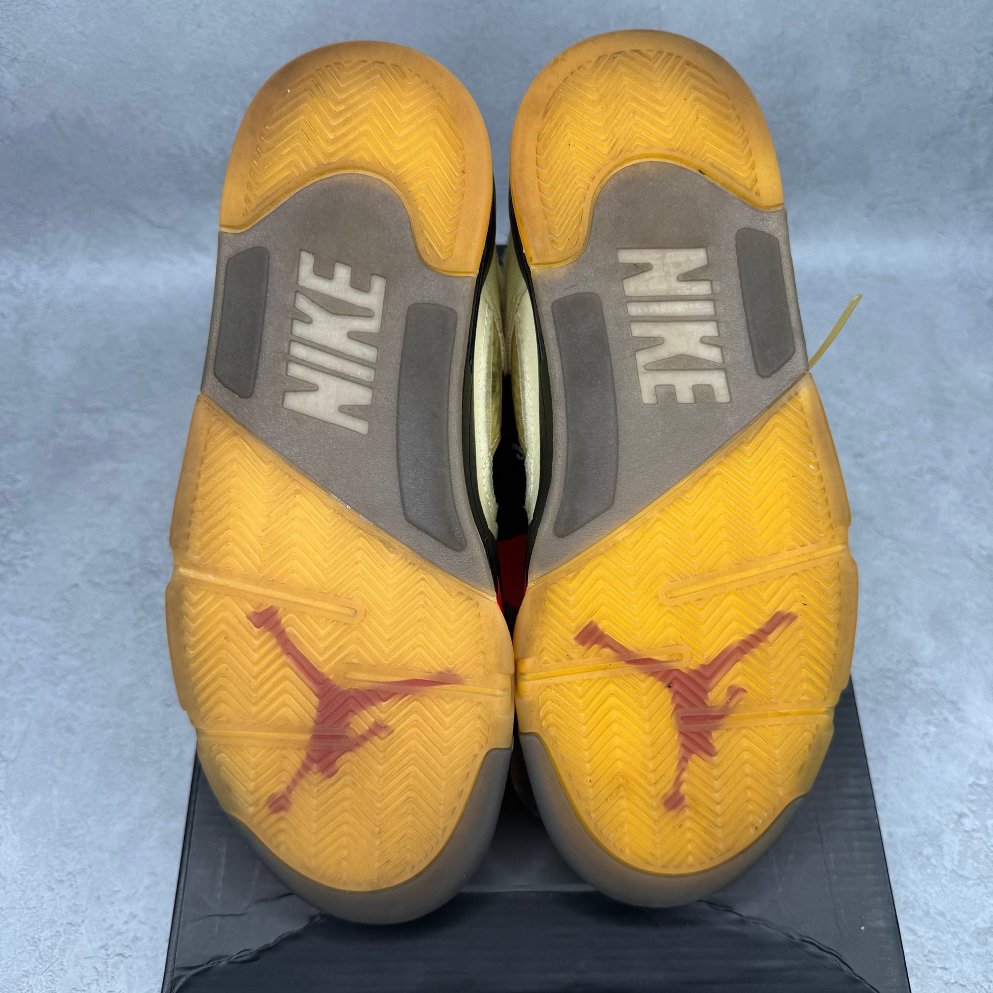 Jordan 5 Retro Off - White Sail *pre - owned* HOLES CUT OUT SIZE 8.5 - Kicks Collective PA - Jordan - DH8565-100 - Men's Shoes - 8.5M/10W - Pre - Owned