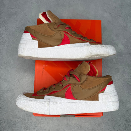 Nike Blazer Low sacai British Tan *pre - owned* SIZE 11 - Kicks Collective PA - Nike - DD1877-200 - Men's Shoes - 11M/12.5W - Pre - Owned
