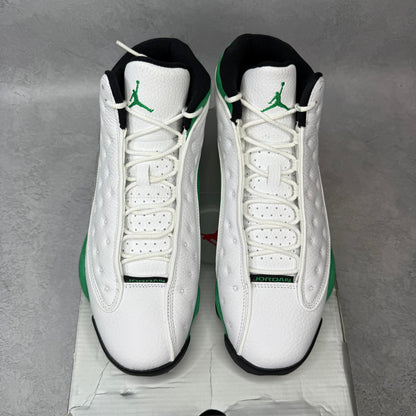 Jordan 13 Retro White Lucky Green *pre - owned* SIZE 10 - Kicks Collective PA - Jordan - DB6537-113/414571-113 - Men's Shoes - 10M/11.5W - Pre - Owned