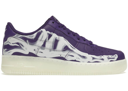 Nike Air Force 1 Low '07 QS Purple Skeleton Halloween (2021) *pre-owned* SIZE 8.5