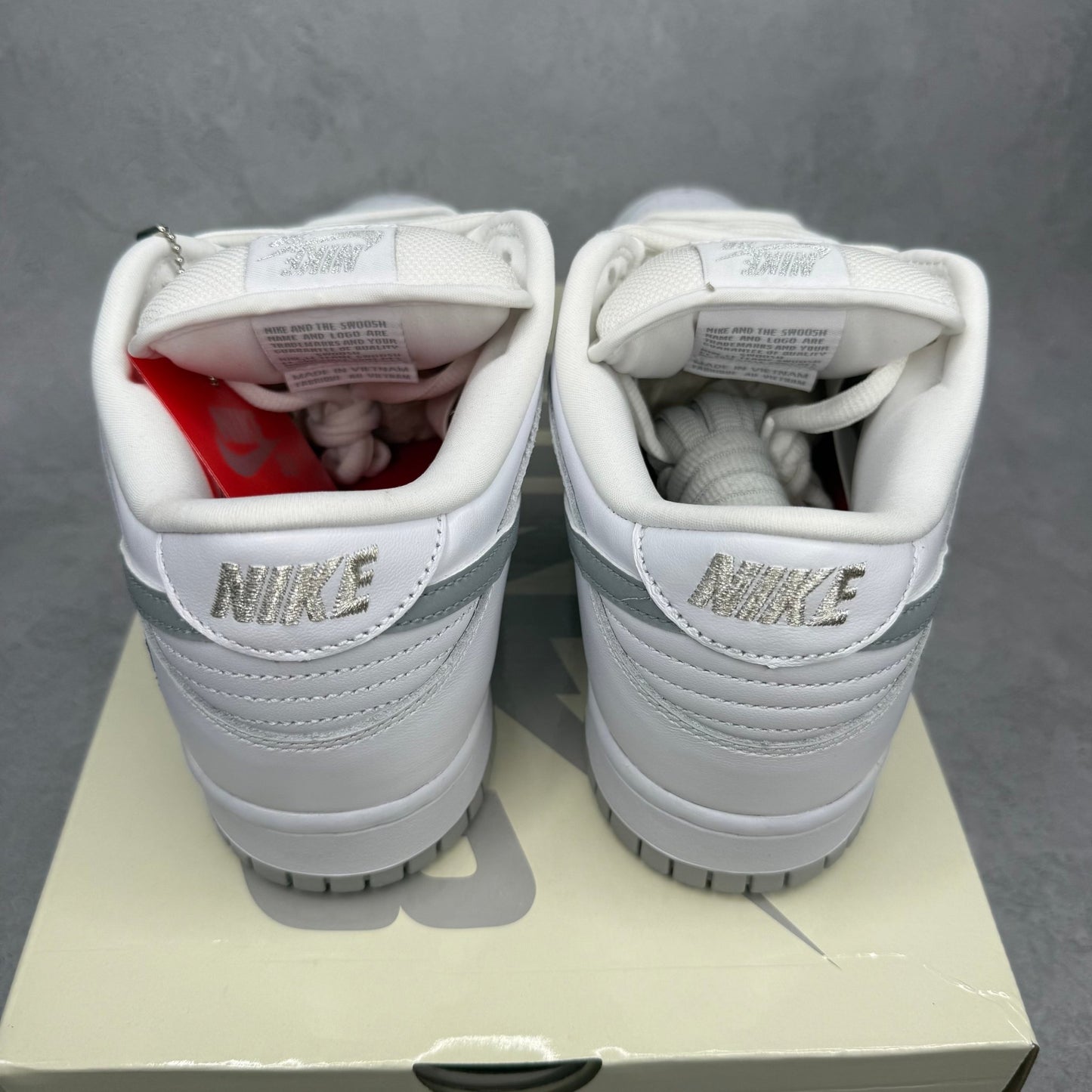 Nike SB Dunk Low Supreme 94 White Metallic Silver - Kicks Collective PA - Nike - HQ8487 - 100 - Men's Shoes - 10M/11.5W - Brand New