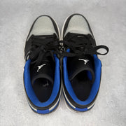 Jordan 1 Low Black Game Royal Metallic Platinum *pre-owned* SIZE 9.5