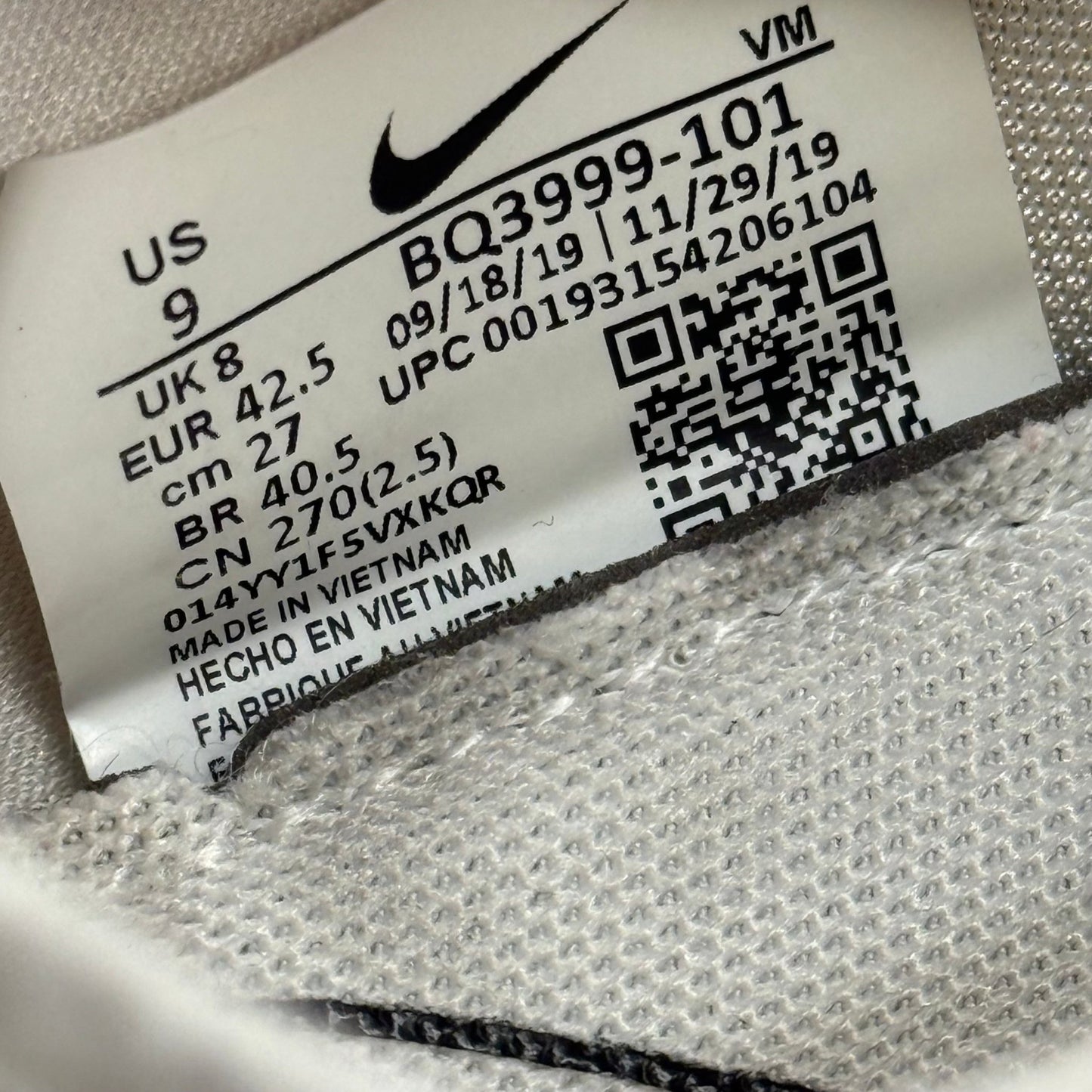 Nike Air Max Infinity Summit White *pre - owned* SIZE 9 - Kicks Collective PA - Nike - BQ3999-101 - Men's Shoes - 9M/10.5W - Pre - Owned - No Box