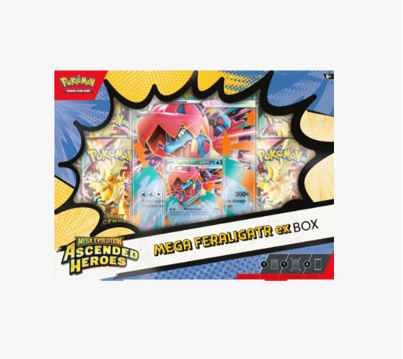 2026 Pokemon Mega Evolution Ascended Heroes Mega Feraligatr ex Box